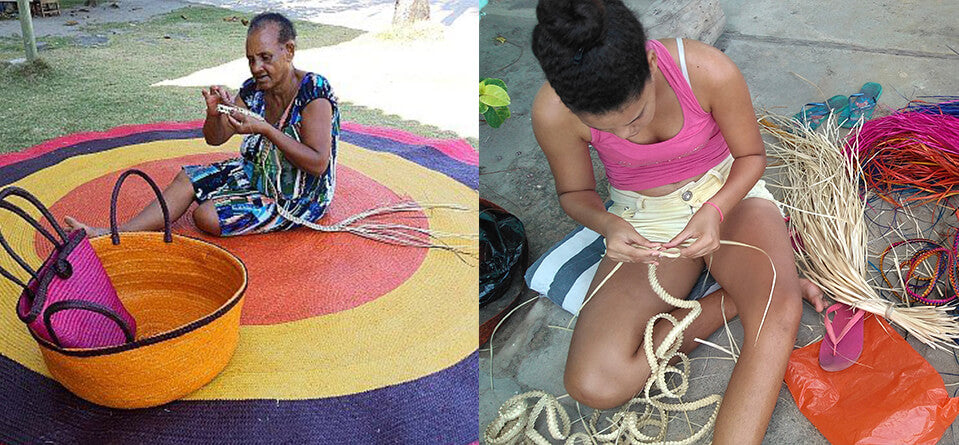 Women Association Braiding Raffia Bags