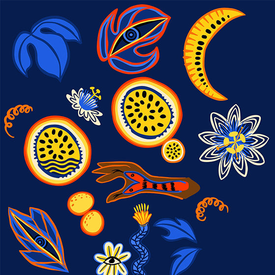MARACUJÁ THROUGH WINNY TAPAJOS' EYESNature of Dreams, the limited-edition of Ekos Maracujá, is a special collab with Amazonian artist Winny Tapajós. The packaging features unique illustrations that translate the surprise of dreaming, reinforcing the magic of night harvesting and the Brazilian soothing fruit.