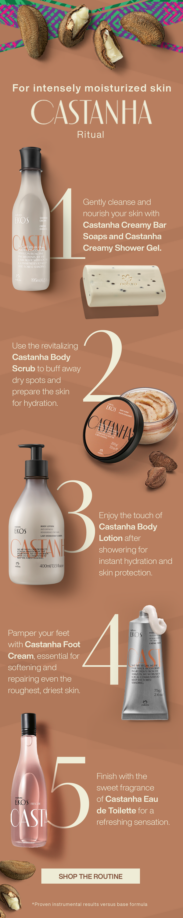 For intensely moisturized skin - Castanha Ritual