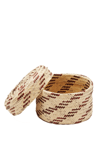 Brown Raffia Basket