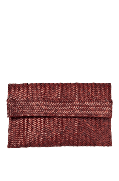 Purple Raffia Clutch